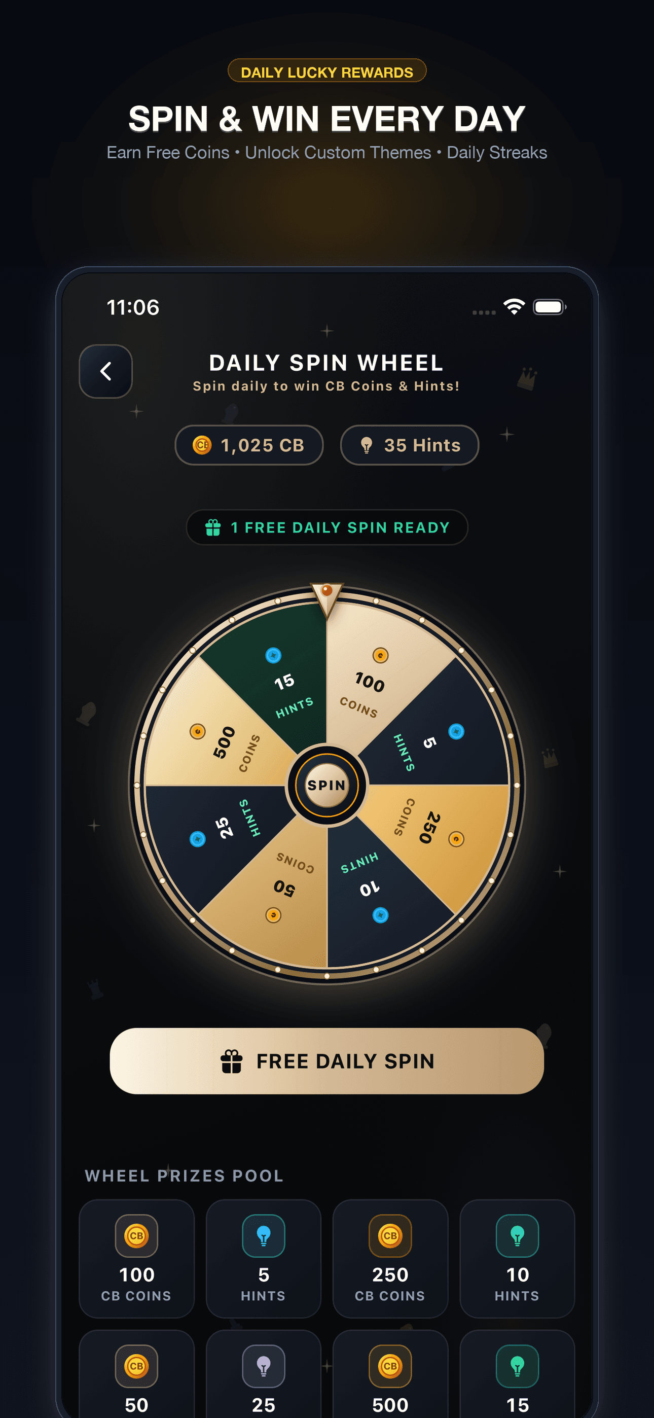 Daily Lucky Wheel & Progression